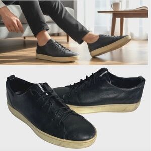 Ecco Danish Design Oxford Shoes Sneakers Mens Sz 45 US 11 / 11.5 Black Leather